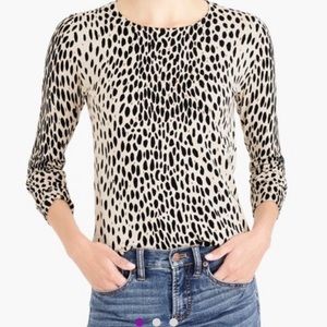 J. Crew Mercantile Women’s Long Sleeve Savannah Cat Teddie Leopard Sweater XS